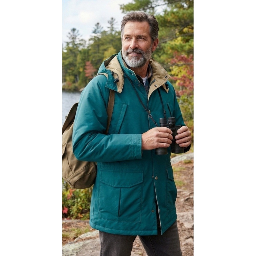 Vtg LL Bean Maine Wardens Parka Green Mens Med G-Tex Thinsulate Coat Freeport